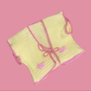 handmade shortsleeve crochet cardigan💖